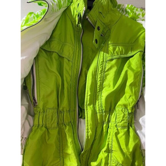 Vintage Girl Warm Snowsuit Ski Jacket Pants Set Windproof Green 140 M A000089 - Picture 8 of 15